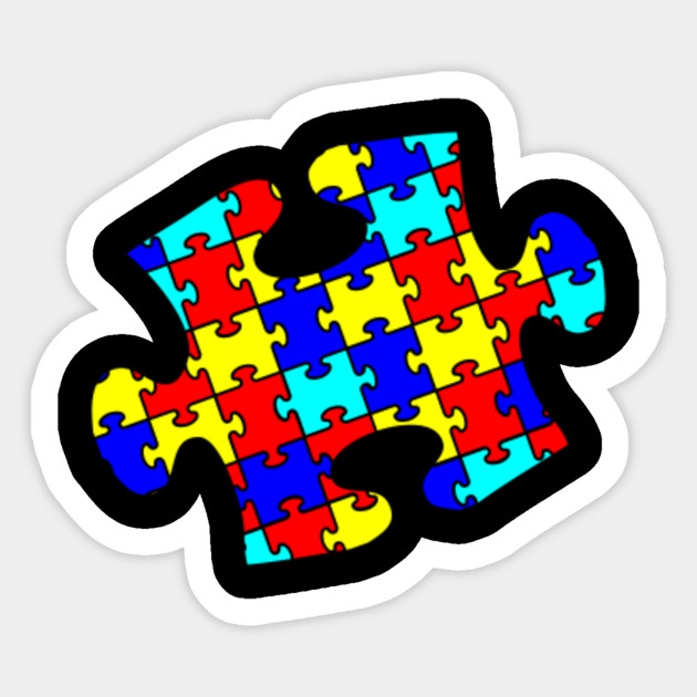 Autism Puzzle Piece Autism Puzzle Piece Sticker Teepublic